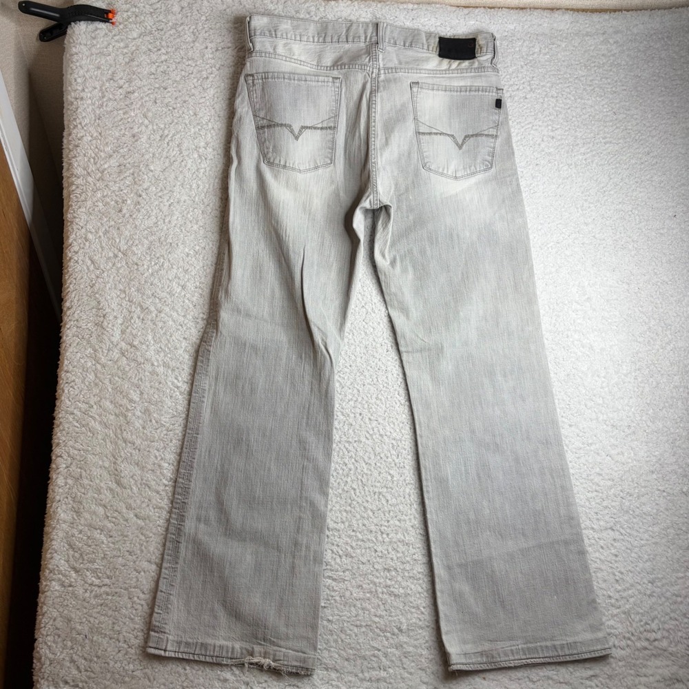 Guess Jeans Cliff Bootcut Mens 34x32 Gray Denim wide leg grunge skate
